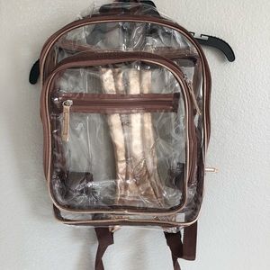 ROSE GOLD CLEAR BACKPACK